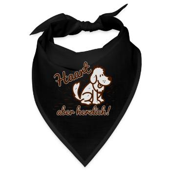 Haart - aber herzlich - Bandana - Schwarz - Vorne