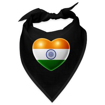 Herz (Indien / India) - Bandana - Schwarz - Vorne