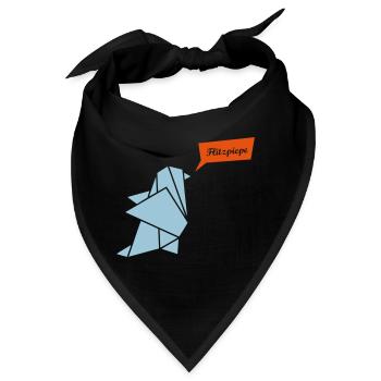 Pinguin Sprechblase - Bandana - Schwarz - Vorne