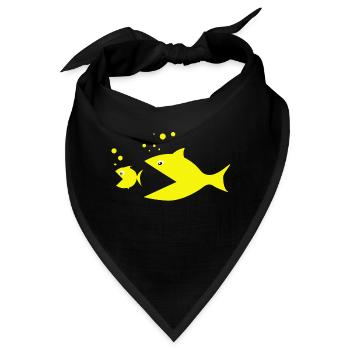 Fisch - Bandana - Schwarz - Vorne