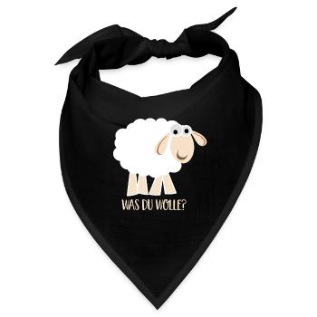 Was Du wolle - Bandana - Schwarz - Vorne