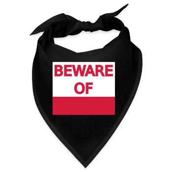 Warnschild Achtung Schild Vorsicht vor dem Vorlage - Bandana - Schwarz - Vorne