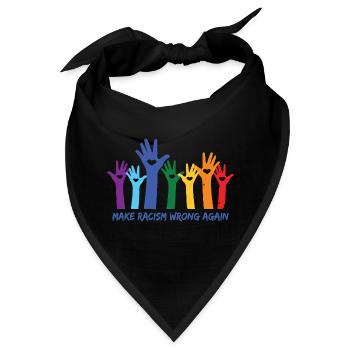 Antirassismus Weltfrieden - Bandana - Schwarz - Vorne