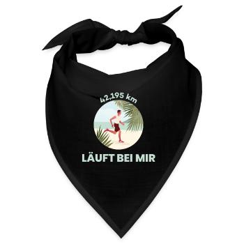 Marathon 42,195 km | Läuft bei mir - Bandana - Schwarz - Vorne