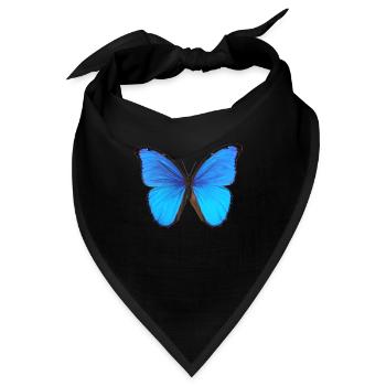 Blauer Falter - Bandana - Schwarz - Vorne
