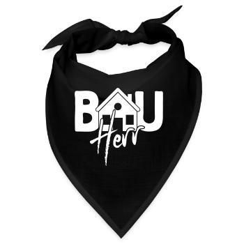 Bauherr - Hausbau Haus bauen - Bandana - Schwarz - Vorne