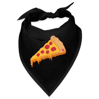 Pizzaria Pizzen Pizzatag Pizzafan Fastfood - Bandana - Schwarz - Vorne