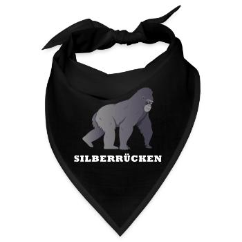 Silberrücken | Gorilla - Bandana - Schwarz - Vorne