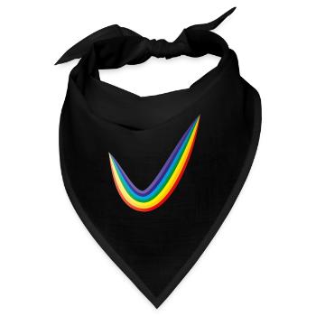 Regenbogen Haken - Bandana - Schwarz - Vorne
