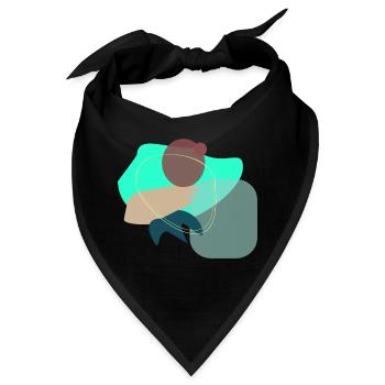 Abstract Shapes - Bandana - Schwarz - Vorne