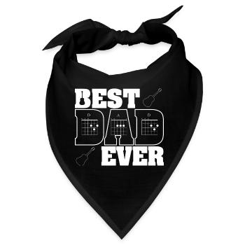 Beste Papa jemals Gitarre Akkorde Musiker lustige Väter - Bandana - Schwarz - Vorne