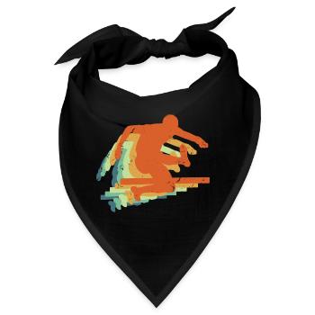 Retro Hurdling Sport, Hürden Track & Field Geschenk - Bandana - Schwarz - Vorne