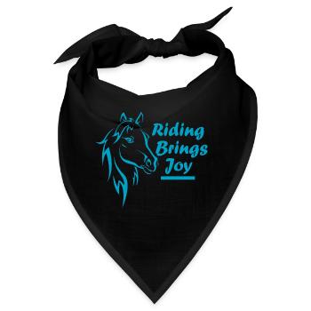 Horse Pferd - Bandana - Schwarz - Vorne
