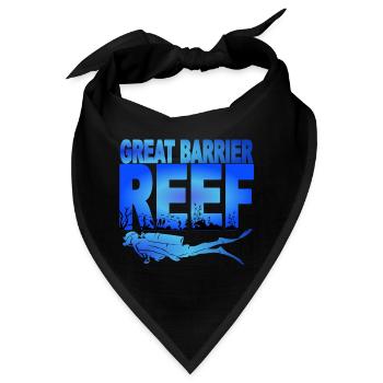 GREAT BARRIER REEF - Taucher - Bandana - Schwarz - Vorne