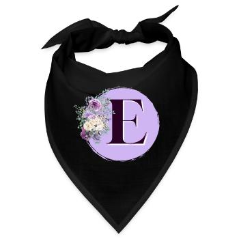 Brief E Blumenkranz - Bandana - Schwarz - Vorne