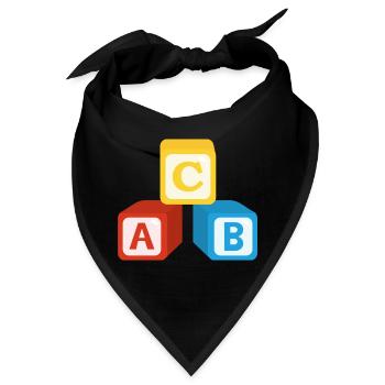 ABC Würfel - Bandana - Schwarz - Vorne