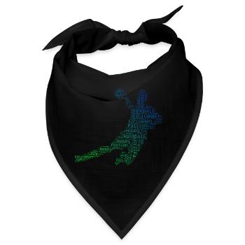Handball Handballspielen Handballer Damen Handball - Bandana - Schwarz - Vorne