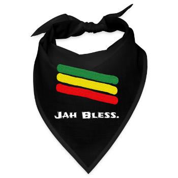 Jah Segne. Rasta - Bandana - Schwarz - Vorne