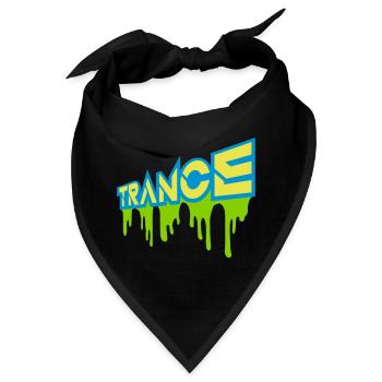 Trance Logo Club Techno - Bandana - Schwarz - Vorne