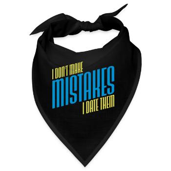 Date Mistakes Zitat Logo - Bandana - Schwarz - Vorne