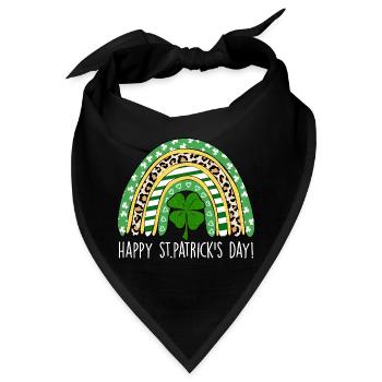Happy St. Patrick´s Day Saint Patrick Irland Irish - Bandana - Schwarz - Vorne