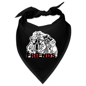 ZoffArt FRIENDS - Bandana - Schwarz - Vorne