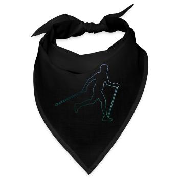 Walken Walking Walker Damen Nordic Walking - Bandana - Schwarz - Vorne