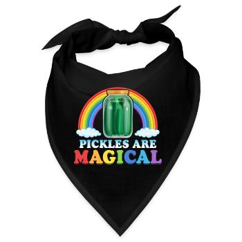 Pickles Are Magical Cucumber Pickle - Bandana - Schwarz - Vorne