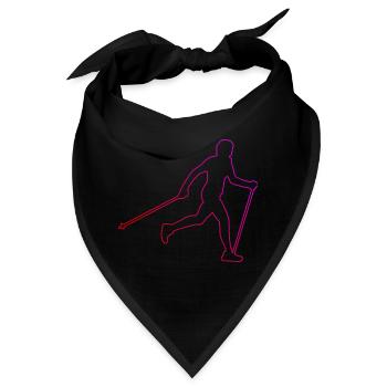 Walking Damen Herren Nordic Walking Walker - Bandana - Schwarz - Vorne