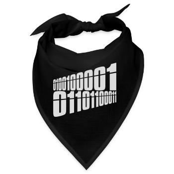 Binär Code Programm Sprache - Bandana - Schwarz - Vorne