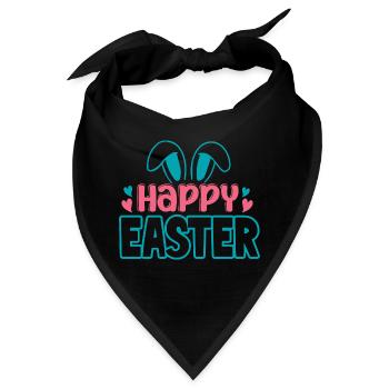 Happy Easter - Bandana - Schwarz - Vorne