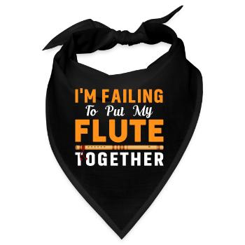Ich kann meine Flöte nicht zusammenbauen - Flöte - Bandana - Schwarz - Vorne
