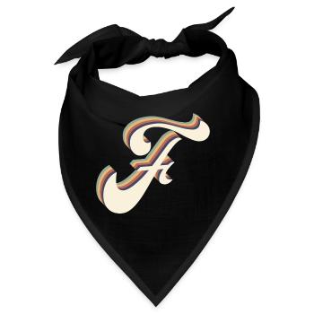 Buchstabe f - Bandana - Schwarz - Vorne