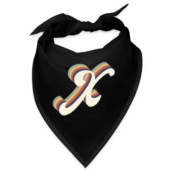 Buchstabe K - Bandana - Schwarz - Vorne