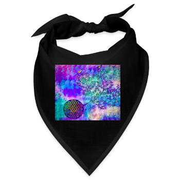 Persischer Lebensbaum Nr. 2 - Bandana - Schwarz - Vorne