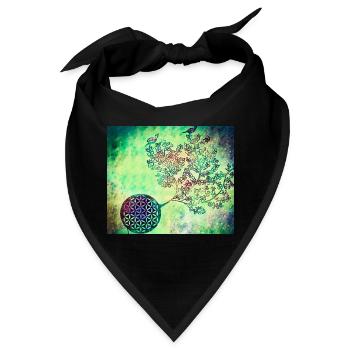 Persian Tree of Life No. 4 - Bandana - Schwarz - Vorne