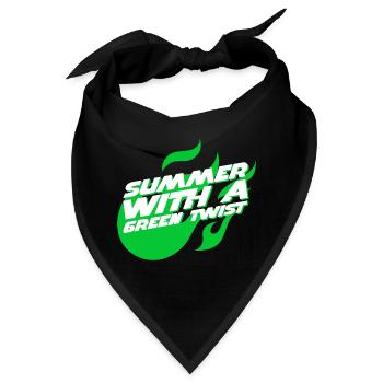 Sommer mit ökologischem Touch, grüne Ferien - Bandana - Schwarz - Vorne