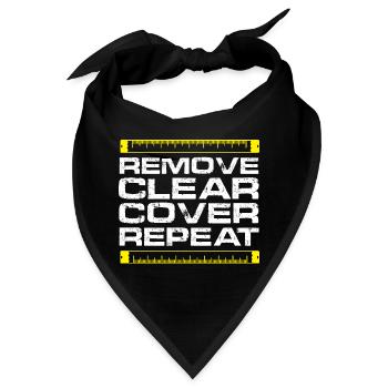 Remove Clear Cover Repeat - Bandana - Schwarz - Vorne