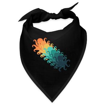 Vintage-Oktopus - Bandana - Schwarz - Vorne