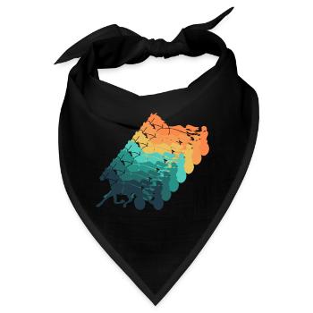 Traber Vintage Geschenk Rennen - Bandana - Schwarz - Vorne
