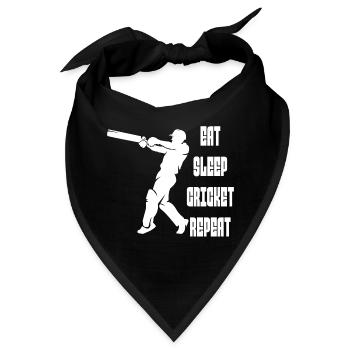 Kricket Cricket Kricketmannschaft Kricketteam - Bandana - Schwarz - Vorne