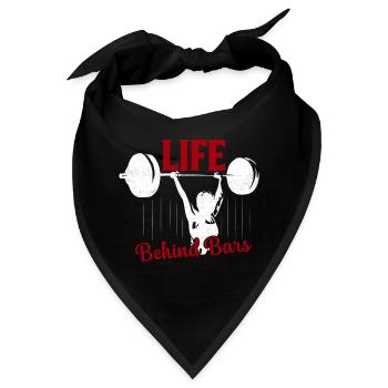 Life Behind Bars Workout Training Weight Lifting - Bandana - Schwarz - Vorne