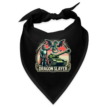 Dragon Slayer Knight Ren Faire LARP, Renaissance - Bandana - Schwarz - Vorne
