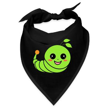Raupen Insektenliebe Kleine Raupe - Bandana - Schwarz - Vorne