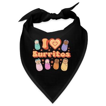 Krankenschwester Baby Entbindungsschwester - Bandana - Schwarz - Vorne
