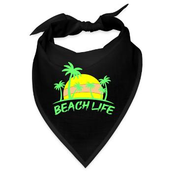 beach life - Bandana - Schwarz - Vorne