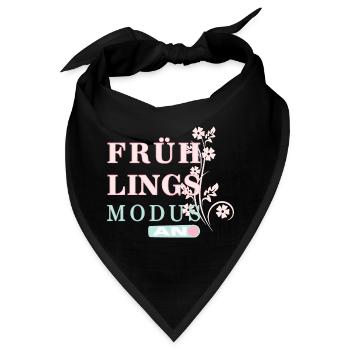 Frühlingszeit - Der Frühling ist da! - Bandana - Schwarz - Vorne