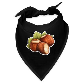 Haselnüsse 3 Stück - Bandana - Schwarz - Vorne