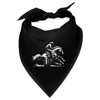 Barrel-Racing-Dynamik - Bandana - Schwarz - Vorne