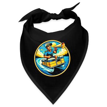 Nautische Kapitänin Joy - Bandana - Schwarz - Vorne